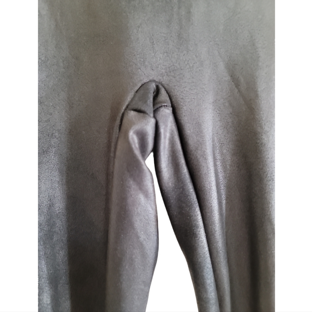 Spanx Faux Leather Black Legging Small Contoured Power Waistband Shapes Lifts - Picture 5 of 9